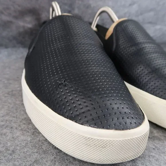 Vince Shoes Womens 9 Sneakers Slip On Leather Casual Classic Lifestyle Black Low - Picture 4 of 15